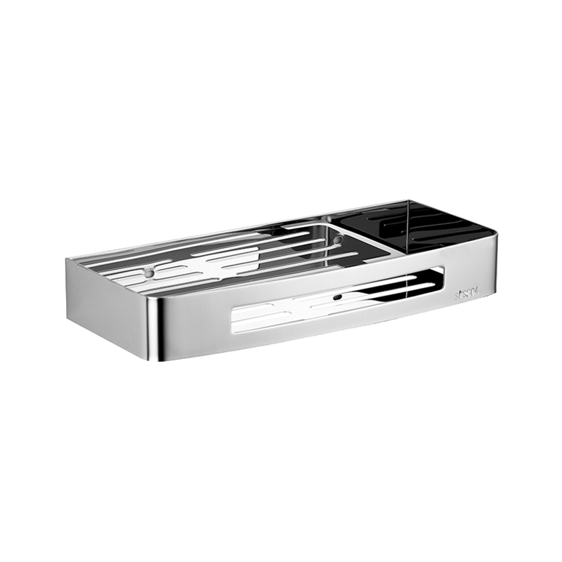 8713 30x13x8cm 304 rostfritt stål fyrkantigt duschhylla enskikt dusch caddy