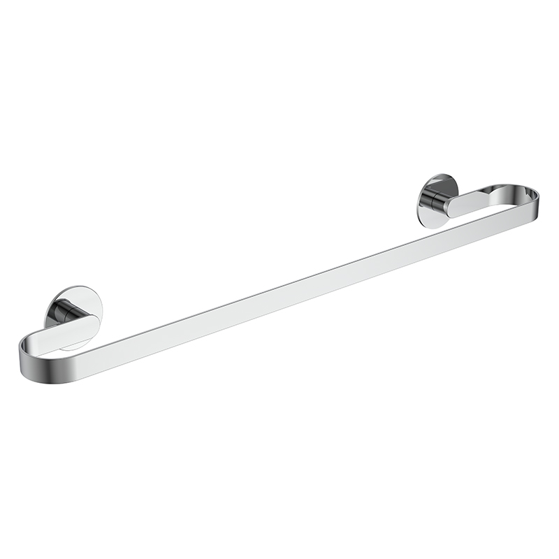 094045 60 cm modern väggmonterad rund bas krom enkel handdukskena