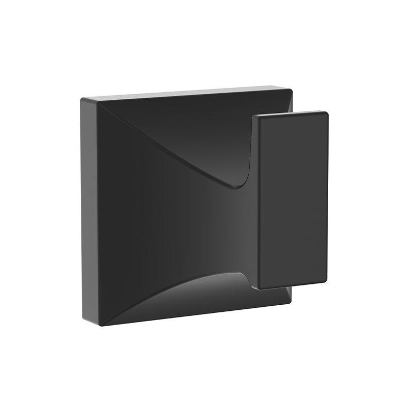 167011 Square Chrome Brush Matte väggmonterad enkelrockkrok