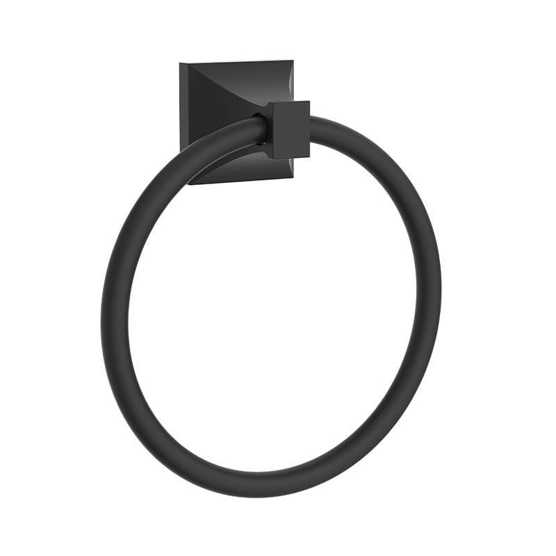 167031 Handduksring hängande runt Simple Matt Black Handduk Square Holder